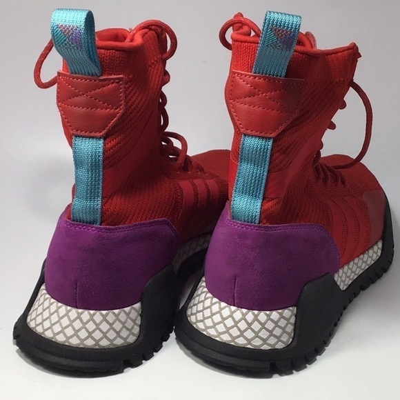 Adidas AF 1.3 Primeknit Boots Scarlet Red Sock 8 - Picture 13 of 16